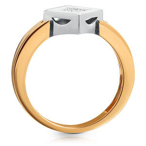 Кольцо из красного золота с бриллиантами