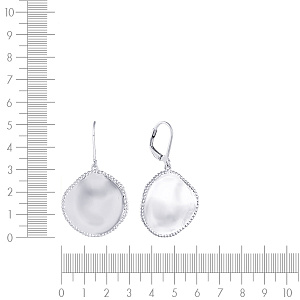 Серьги с французским замком из серебра