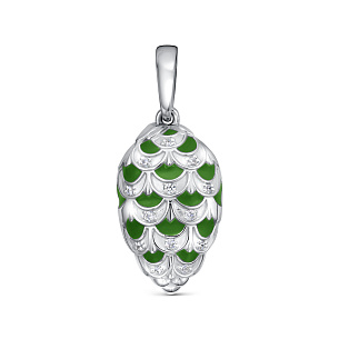 Подвеска из серебра с фианитом