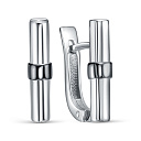 Серьги с английским замком из серебра