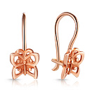 Серьги детские из красного золота