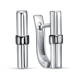 Серьги с английским замком из серебра