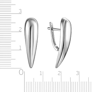 Серьги с английским замком из серебра