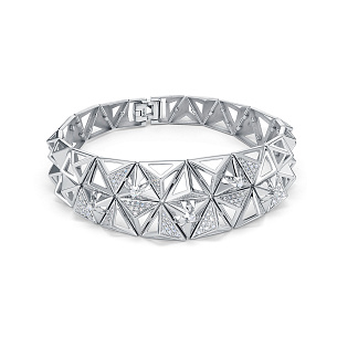 Браслет из белого золота с бриллиантом