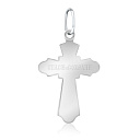 Крест ручной работы из белого золота