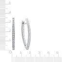 Серьги из серебра с фианитом
