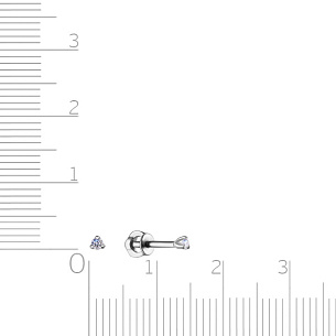 Серьги Пусеты из белого золота с бриллиантами