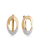 Серьги из красного золота с бриллиантами