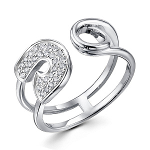 Кольцо из белого золота с бриллиантами