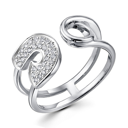 Кольцо из белого золота с бриллиантами