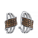 Серьги из белого золота с бриллиантами