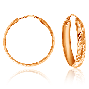 Серьги-кольца Конго из золота