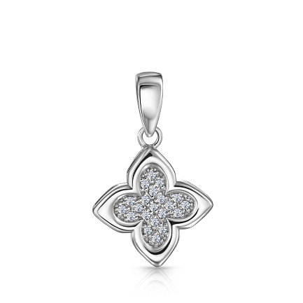 Подвеска из белого золота с бриллиантами