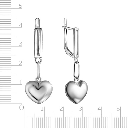 Серьги с английским замком из серебра