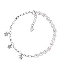 Браслет декоративный из серебра с фианитом