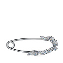 Брошь из серебра с фианитами