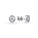 Серьги из белого золота с бриллиантами