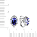 Серьги с английским замком из белого золота с бриллиантами