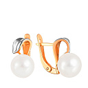 Серьги с английским замком из красного золота