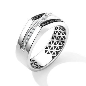 Кольцо из белого золота с бриллиантами