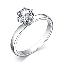 Кольцо из серебра с фианитами