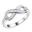 Кольцо из серебра с фианитом