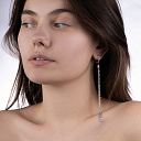 Серьги с английским замком из серебра