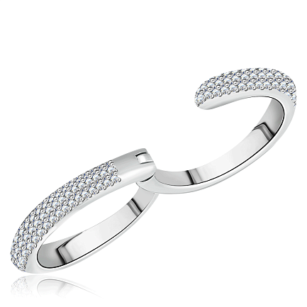 Кольцо из серебра с фианитом