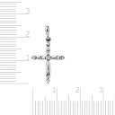 Крест декоративный из белого золота с бриллиантами