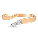 Кольцо из красного золота с фианитом