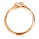 Кольцо из красного золота с фианитом