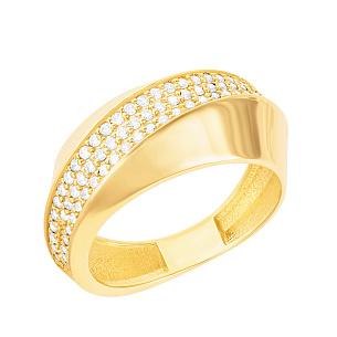 Кольцо из желтого золота с бриллиантом