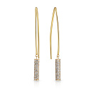 Серьги из желтого золота с бриллиантами