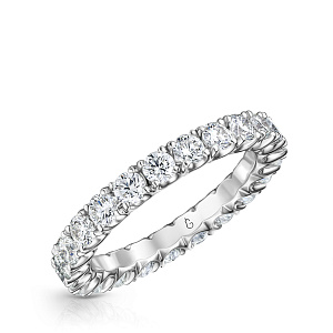 Кольцо из белого золота с бриллиантами