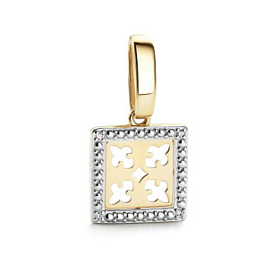 Подвеска из желтого золота с бриллиантом