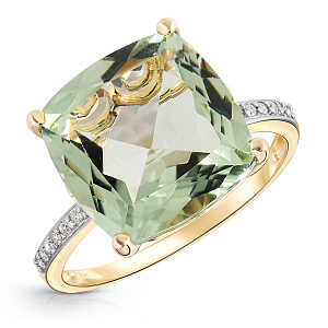 Кольцо из желтого золота с бриллиантами