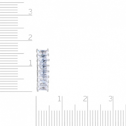 Подвеска из белого золота с фианитом