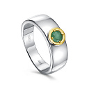 Кольцо из серебра с изумрудом