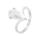 Кольцо из серебра с фианитами