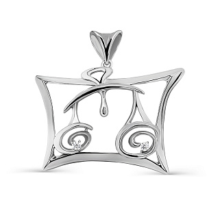 Подвеска из серебра с фианитом