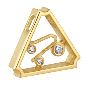 Подвеска из желтого золота с бриллиантами