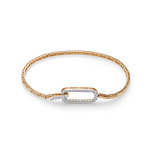 Браслет из красного золота с бриллиантом