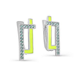 Серьги с английским замком из серебра