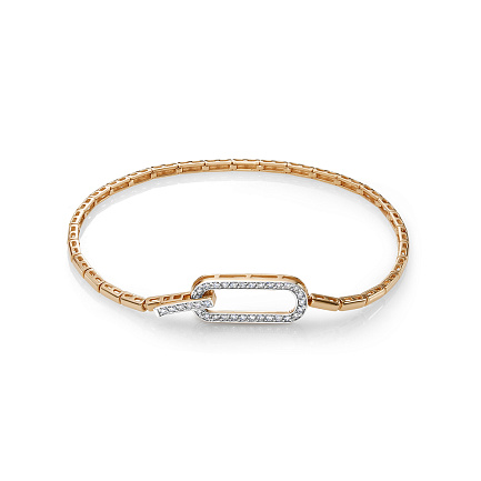 Браслет из красного золота с бриллиантами