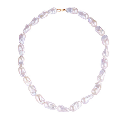 Бусы из красного золота с жемчугом