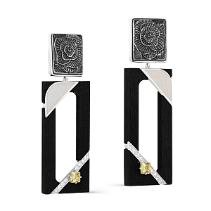 Серьги с английским замком из серебра