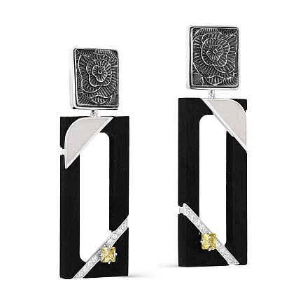 Серьги с английским замком из серебра