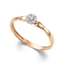 Кольцо из красного золота с бриллиантами