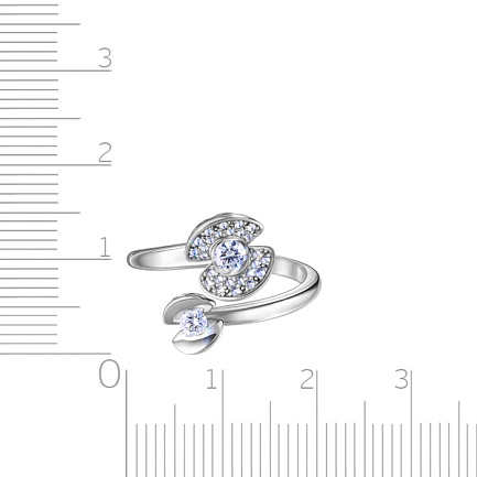 Кольцо из белого золота с бриллиантами