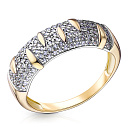 Кольцо из желтого золота с фианитом